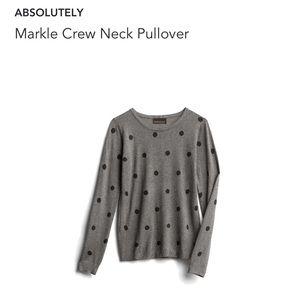 Absolutely gray/black polka dot sweater